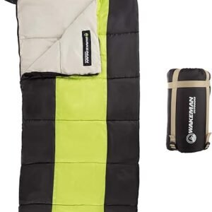 Wakeman Lightweight Sleeping Bag - Carrying Bag with Compression Straps Included