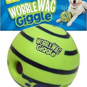 Wobble Wag Giggle Ball, Interactive Dog Toy, Fun Giggle Sounds When Rolled or Shaken, Pets Know Best, As Seen On TV