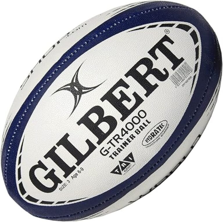 World Rugby Shop X Gilbert G-TR4000 Rugby Ball - Adult and Youth Sizes 3, 4, and 5 - Hand Stitched - 3 Ply Construction