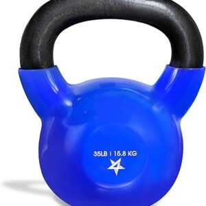 Yes4All 5-100 LB Kettlebells Vinyl Coated Cast Iron for Dumbbell Weights Exercises, Gym, Fitness, Full Body Workout Equipment Push up, Grip and Strength Training