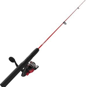 Zebco Dock Demon Spinning Reel or Spincast Reel and Fishing Rod Combo, 30-Inch Durable Fiberglass Rod, QuickSet Anti-Reverse Fishing Reel