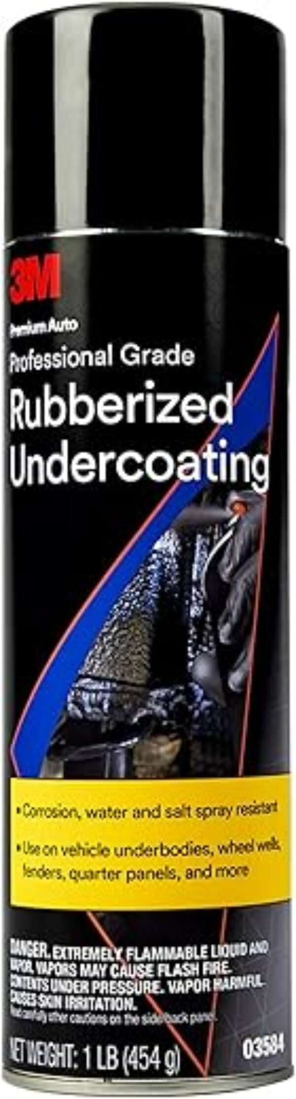 3M Professional Grade Rubberized Undercoating, Corrosion, Water and Salt Spray Resistant, 03584, 16 oz. Aerosol