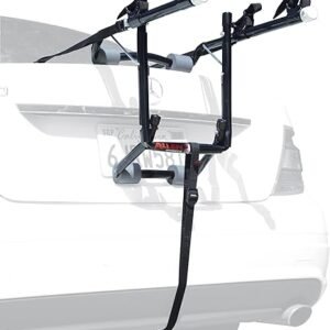 Allen Sports Deluxe 2-Bike Trunk Mount Rack, Model 102DB, Black/ Silver, 23 x 15 x 4 inches
