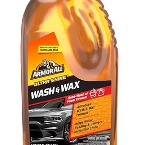 Armor All Ultra Shine Car Wash and Wax, 64 fl oz Bottle, Car Soap With Carnauba Wax for Hand Wash or Foam Cannon