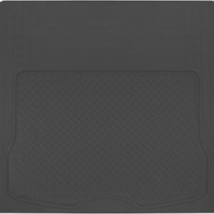 BDK Heavy Duty Rubber Cargo Mat Liner - All-Weather Trunk Protection, Trim-to-Fit Design for Cars, SUVs, Vans & Trucks - Non-Slip, Waterproof, Durable Cargo Floor Liner - 54" x 43.5" x 0.25" - Black