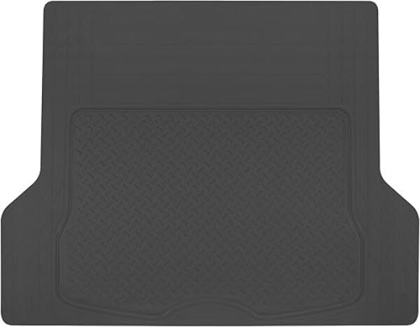 BDK Heavy Duty Rubber Cargo Mat Liner - All-Weather Trunk Protection, Trim-to-Fit Design for Cars, SUVs, Vans & Trucks - Non-Slip, Waterproof, Durable Cargo Floor Liner - 54" x 43.5" x 0.25" - Black