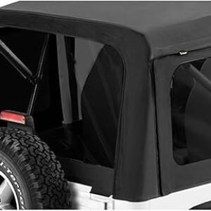 Bestop 5859915 Black Denim Tinted Window Kit for Bestop Supertop Classic Soft Tops - 1976-1986 CJ7 & 1987-1995 Wrangler YJ