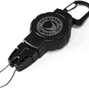 Boomerang Scuba Diving Retractable Gear Tethers with a Kevlar Cord and Universal End Fitting - Great for Scuba Diving Gauges, Flashlights, Cameras and More - Made in The USA