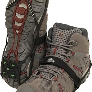 Cascade Mountain Tech Ice Traction Cleats - Ice Traction 360 - Hybrid Spike/Coil - Black