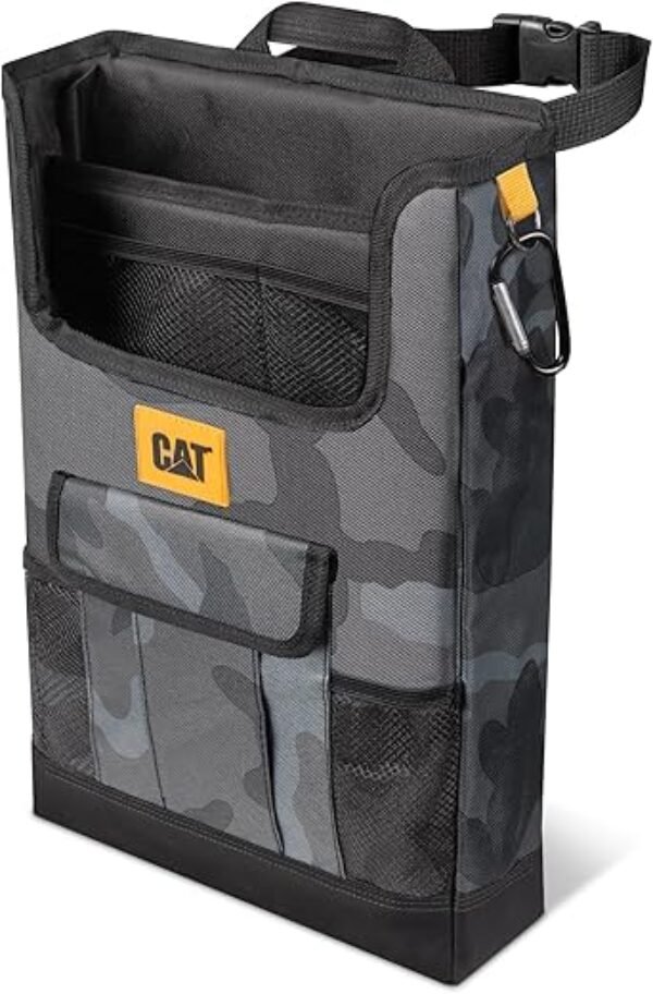 Cat® Car Seat Organizer for Cars Trucks SUVs, Removable Portable On-The-Go, Securely Attaches to Front or Rear Seats, Adjustable Straps, Car Accessories Compact Caddy for Travel Driving - Urban Camo