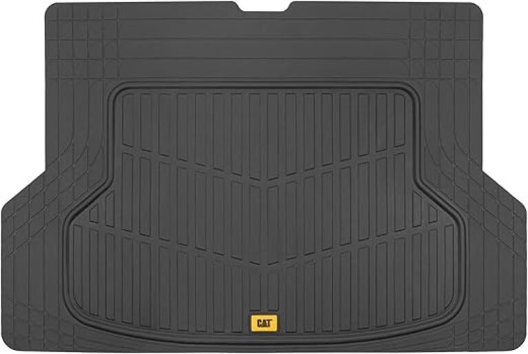 CAT Heavy Duty SUV Black Cargo Liner & Car Trunk Mat - Universal Trimmable All Weather Cargo Mats for Back of SUV - SUV Trunk Mat & Carpet Cover Trunk Liner - Cargo Cover Trunk Cover 53" x 36.25"