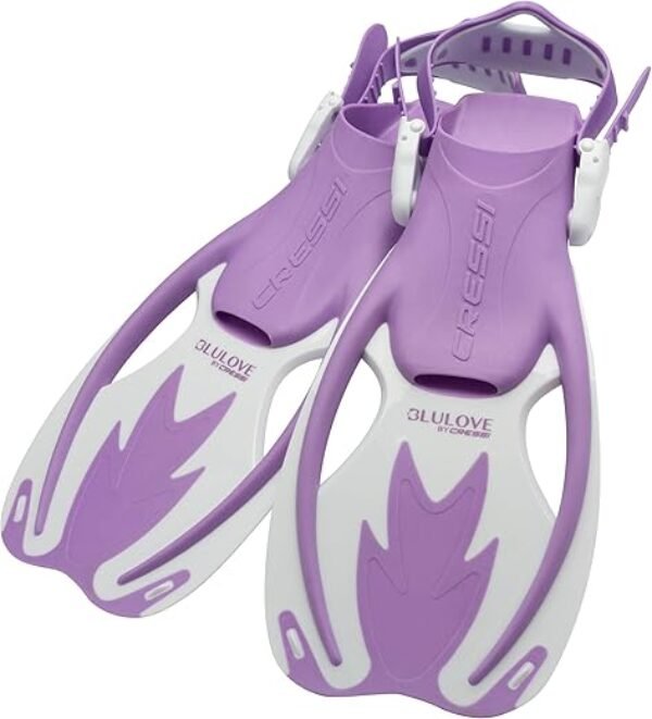 Cressi Rocks Fins, Kids Open Heel Short Fins with Adjustable Straps for Snorkeling and Swimming Quality Since 1946