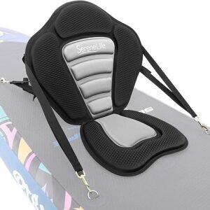 Detachable Universal Paddle-Board Seat - Adjustable Paddle Board Seat, Form-Fitting Design for All Body Sizes, Large & Small, Compatible for Kayaks, Rowboats, Fishing Boats - SereneLife SLSUPST15