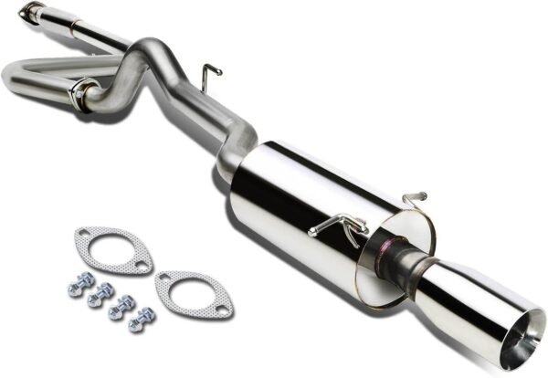 DNA MOTORING CBE-CCBT05-NRT Stainless Steel Cat Back Exhaust System [Compatible with 05-10 Chevy Cobalt 2.2L DOHC / 07-10 Pontiac G5 2.2L DOHC]
