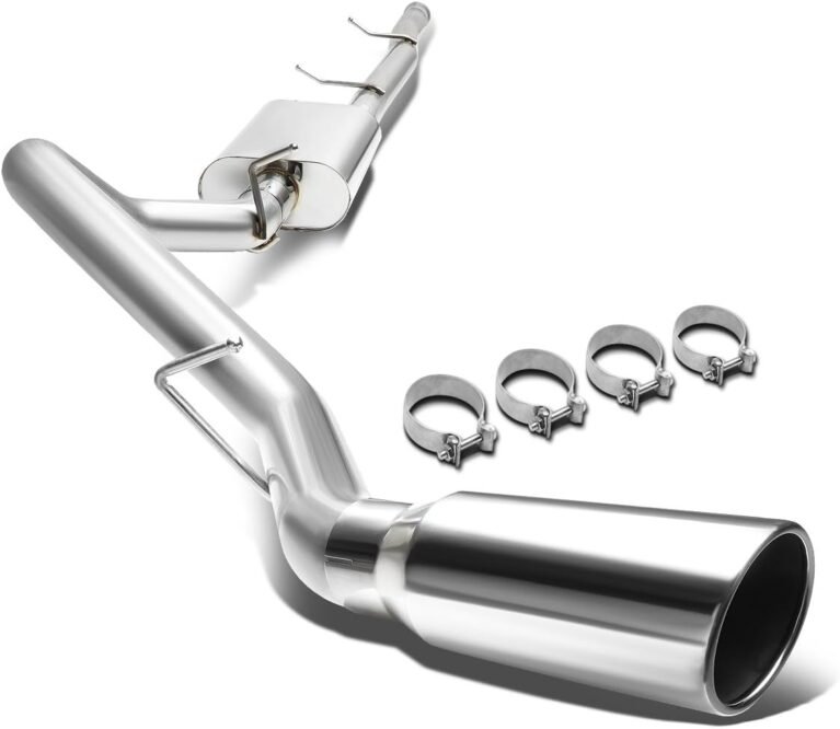 DNA MOTORING CBE-CS09-4853L-4DR Stainless Steel Cat Back Exhaust System [Compatible with 07-13 Silverado 1500/07-13 Sierra 1500 Crew/Extended Cab Short Bed]