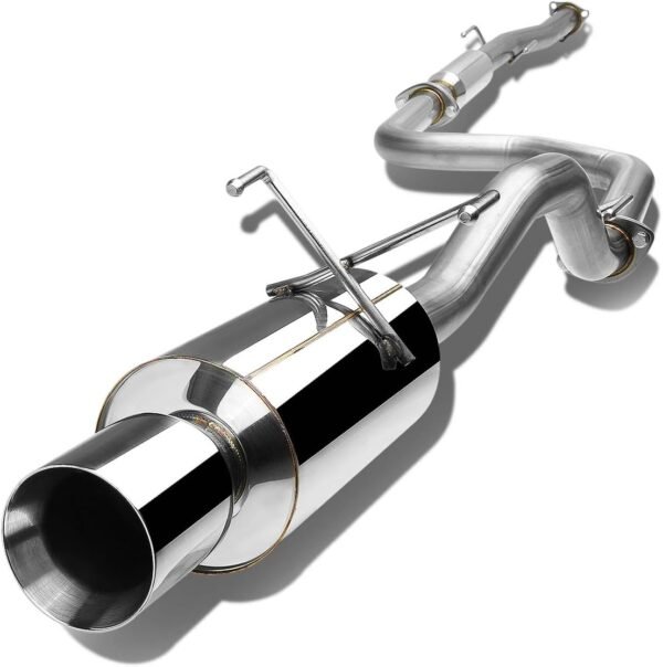 DNA MOTORING CBE-HC922-NRT Stainless Steel Cat Back Exhaust System [Compatible with 92-00 Honda Civic Coupe/Sedan]
