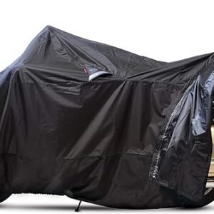 Dowco Guardian 50020-00 WeatherAll Plus Indoor/Outdoor Waterproof Motorcycle Cover, EZ Zip: Black, X-Large