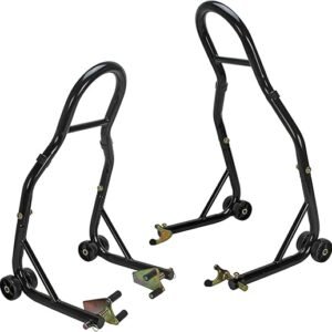 Extreme Max 5600.3211 Sport Bike Motorcycle Front & Rear Spool-Style Lift Stand - Fits Most Yamaha, Honda, Kawasaki, Suzuki, Ducati, BMW