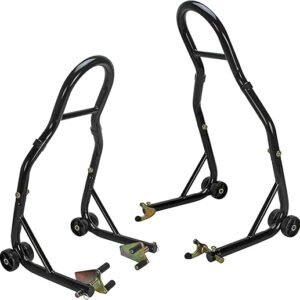 Extreme Max 5600.3261 Sport Bike Motorcycle Front & Rear Spool-Style Lift Stand - Fits Most Yamaha, Honda, Kawasaki, Suzuki, Ducati, BMW
