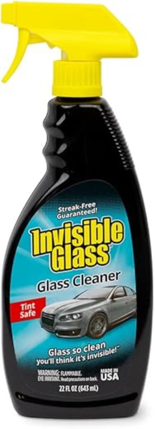 Invisible Glass 92164 22-Ounce Premium Glass Cleaner and Window Spray for Auto and Home Provides a Streak-Free Shine on Windows, Windshields, and Mirrors is Residue and Ammonia Free and Tint Safe