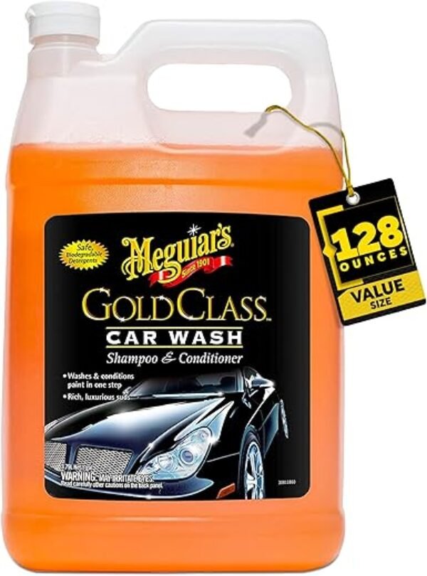 Meguiar's Gold Class Car Wash, Car Wash Foam for Car Cleaning - 1 Gallon Container
