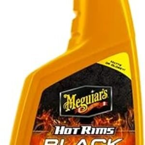 Meguiar's Hot Rims Black Wheel Cleaner, Deep Foaming Gel Specially Formulated to Effectively Clean Matte, Gloss, Satin, and Chrome Black Wheels, 24 Oz Spray Bottle