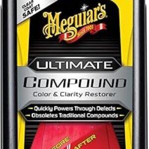 Meguiar's Ultimate Compound - Pro-Grade Car Scratch Remover, Paint Correction Compound That Removes Defects While Adding Gloss and Shine, Single Stage and Clear Coat Scratch Remove, 15.2 Oz