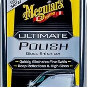 Meguiar’s Ultimate Polish – High-Gloss Polish for a Show Car Shine – Permanently Removes Light Swirls to Produce a Deep, Wet Reflection with a High Gloss Shine - Easy to Use, 16 Oz