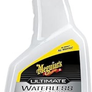 Meguiar's Ultimate Waterless Wash & Wax, Scratch-Free Waterless Car Cleaning Spray That Makes Detailing Quick and Easy, 2-in-1 Cleaner and Protection to Help Your Ride Shine, 26 Oz
