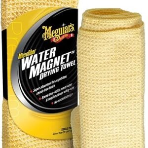 Meguiar's Water Magnet Microfiber Drying Towel, Premium Car Wash Microfiber Towel That’s Super Plush, Water Absorbent & Scratch-Free Big Microfiber Towels for Cars, 1 Pack