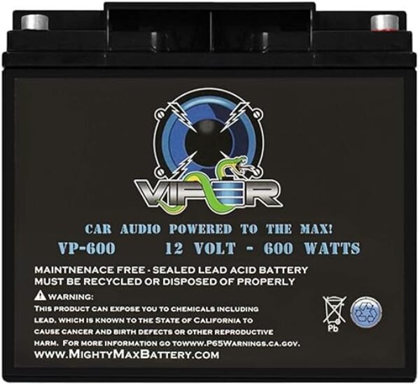 Mighty Max Battery Viper by Mighty Max Battery VP-600-12 Volt 18 AH, 600 Watt Car Audio High Current Power Cell Battery