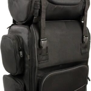 Milwaukee Leather SH680 Large Black Textile Motorcycle Sissy Bar Travel Bag - One Size