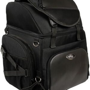 Milwaukee Leather SH689 Large Black Textile Waterproof Touring Motorcycle Sissy Bar Bag - One Size