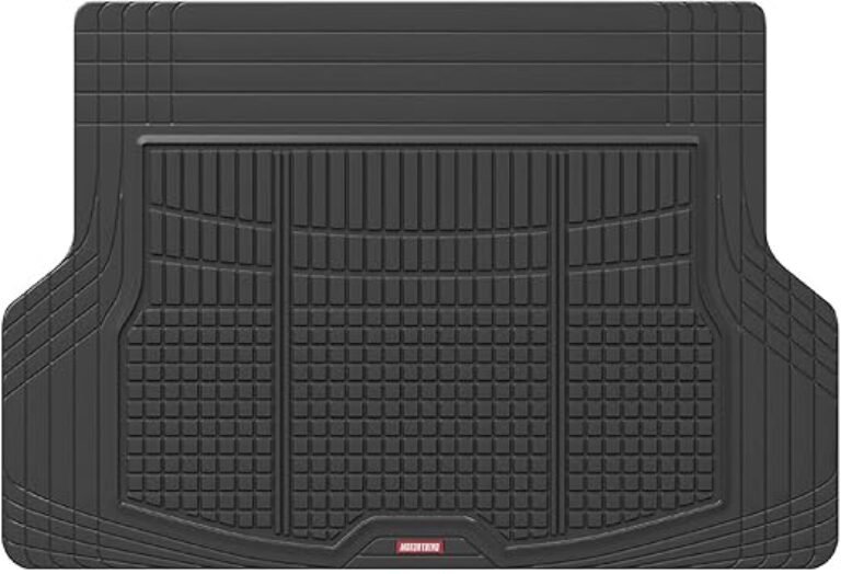 Motor Trend Premium FlexTough All-Protection Cargo Mat Liner – w/Traction Grips & Fresh Design, Heavy Duty Trimmable Trunk Liner for Car Truck SUV, Black (OF-985-BK)