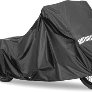 Motor Trend SportsFlex Universal Fit All-Weather Heavy Duty Motorcycle Cover, Waterproof All Seasons Indoor Outdoor Protection, Sport Bikes Cruisers Scooter Touring Off-Road 104"(L) x 41"(W) x 50"(H)