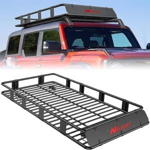 Nilight 84" x 39" x 6" Universal Roof Rack Cargo Basket Heavy-Duty 250LBS Capacity Rooftop Cargo Carrier Luggage Holder for SUV Truck Vehicle