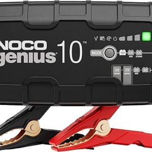 NOCO GENIUS10: 10A 6V/12V Smart Battery Charger – Automatic Maintainer, Trickle Charger & Desulfator with Overcharge Protection & Temperature Compensation – For Lead-Acid & Lithium Batteries