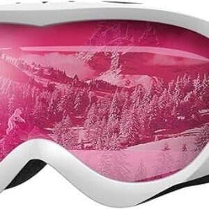 OutdoorMaster Kids Ski Goggles - Helmet Compatible Snow Goggles for Boys & Girls with 100% UV Protection