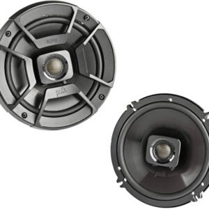 Polk Audio DB652 DB+ Series 6.5" Coaxial Speaker for Car & Marine, 2-Way Boat & Car Audio Speaker, 40-22kHz Frequency Response, Polypropylene Woofer Cone & 3/4" Silk Dome Tweeter, Black