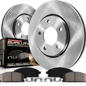 PowerStop Front Brake Kit For 2007-2010 Chrysler Sebring, 2008-2014 Dodge Avenger, 2007-2012 Caliber, 2007-2017 Jeep Compass, 2007017 Patriot -OE Disc Rotors & Ceramic Brake Pads Replacement, KOE3032