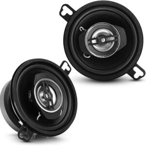 Pyle 2-Way Universal Car Stereo Speakers - 120W 3.5 Inch Coaxial Loud Pro Audio Car Speaker Universal OEM Quick Replacement Component Speaker Vehicle Door/Side Panel Mount Compatible - PL31BK (Pair)