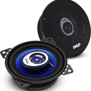 Pyle 6.5" Three-Way Sound Speaker System-180 W RMS/360W Power Handling w/4 Ohm Impedance and 3/4'' Piezo Tweeter for Car Component Stereo,Round Shaped Pro Full Range Triaxial Loud Audio -PL63BL,Blue