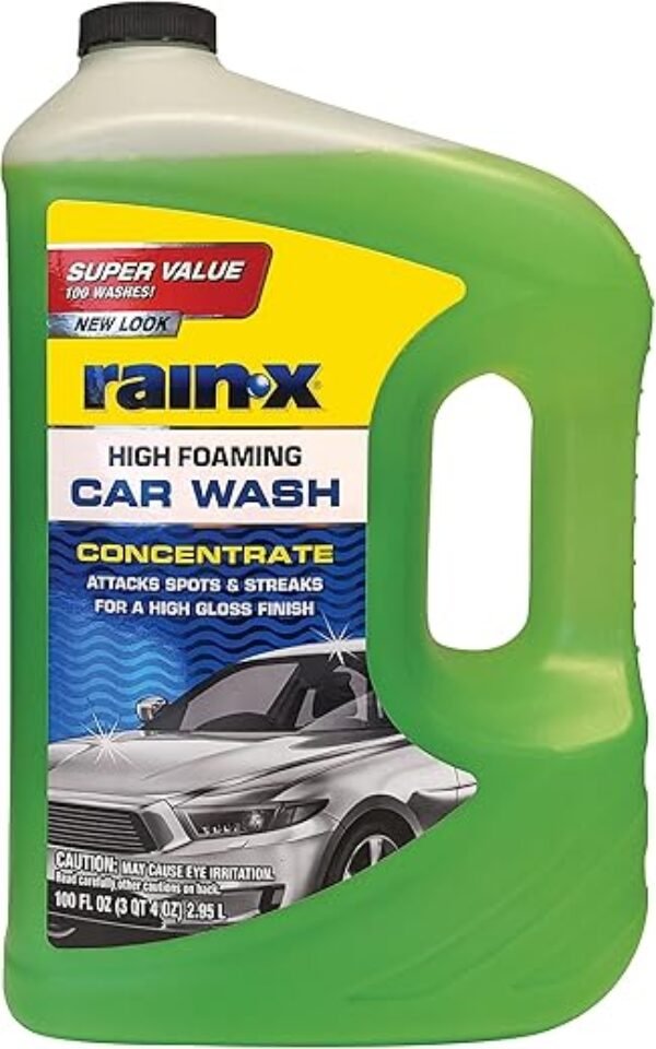 Rain-X 620191 Foaming Car Wash - 100 fl oz. High-Foaming, Concentrated Formula for Greater Cleaning Action, Safely Lifting Dirt, Grime and Residues for an Exceptional Clean