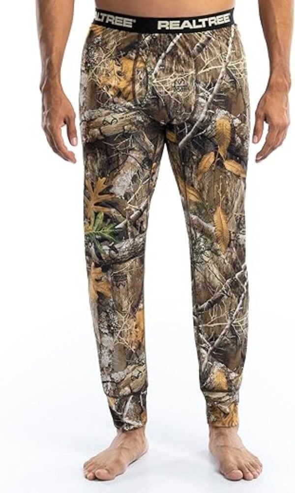 Realtree Men's Polyester Performance Baselayer Thermal Underwear Long Johns Bottom