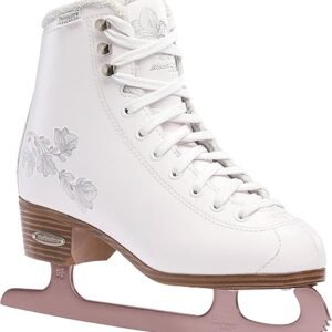 Rollerblade Bladerunner Ice Diva Women's Adult Figure Skates, White and Rose Gold, Ice Skates
