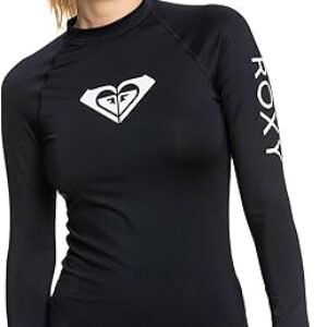Roxy Women's Rashguard – UPF 50+, Compression Fit, Surf, Hiking, Volley, Workout, Yoga, Quick-Dry Swim Shirt