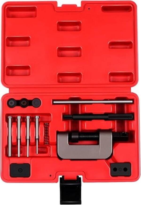 SCITOO 13 pcs Motorcycle Chain Breaker Set,Chain Removal Tool Chain Cutter and Riveter Kit for Cam and 35 to 630 Chains