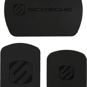Scosche MAGRKI MagicMount Replacement Metal Plate Kit for Phone, Metal Plates for Magnetic Mount Cell Phone Holder for Car, Universal with All Devices and Phone Case, Black