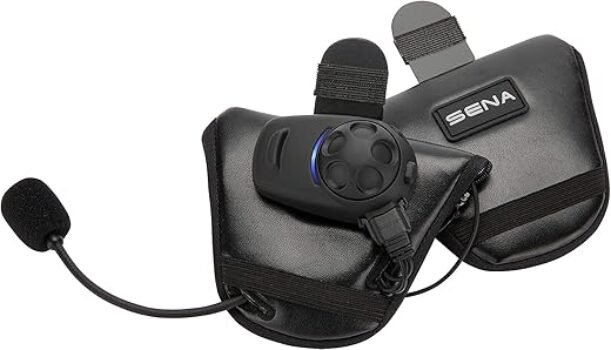 Sena SPH10H-FM-01 Motorcycle Bluetooth Stereo Headset and Intercom with Built-in FM Tuner for Half Helmets, Black