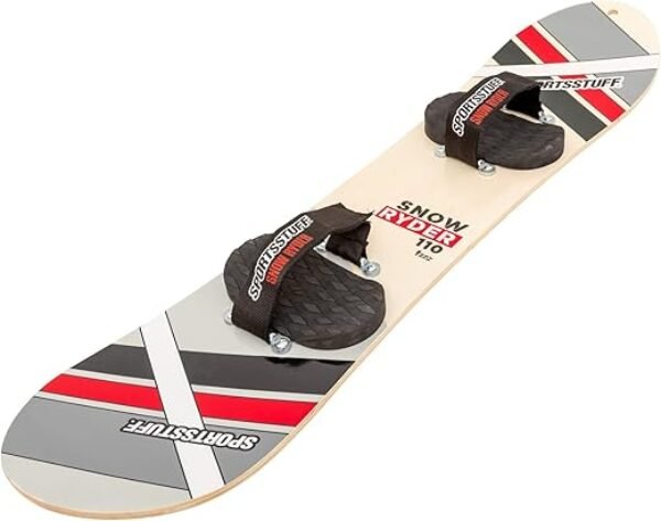 SportsStuff Snow Ryder Hardwood Snowboard, Beginner's Wood Snowboard, Multiple Sizes/Colors